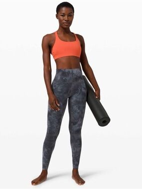 LULULEMON DIAMOND DYE PITCH GRAY GRAPHITE 28” ALIGN PANT / LEGGINGS YOGA GYM  0
